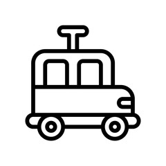 baby toy related toy car or van with wind up key for kids vectors in lineal style,