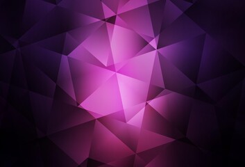 Dark Pink vector abstract mosaic background.