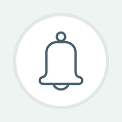 Notification bell icon. Incoming inbox message. Alarm icon. Vector illustration