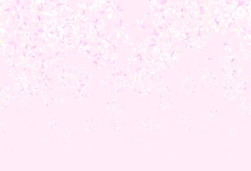 Light Pink, Yellow vector doodle pattern with leaves.