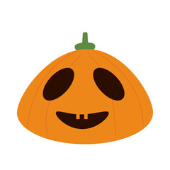 halloween pumpkin with face flat style icon