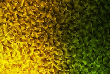 Dark Green, Yellow vector low poly background.