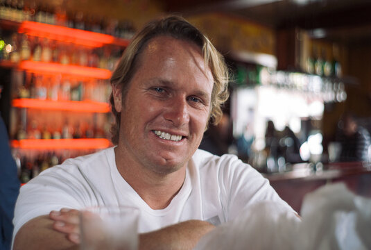 Handsome Aussie Guy hanging out at bar