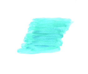 Blue hand drawn watercolor background, isolated, abstract spot on a white background for the template, the text design of the web page.