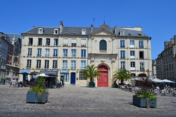 Naklejka premium La Place Saint-Sauveur à Caen (Calvados - Normandie - France) Juin 2018