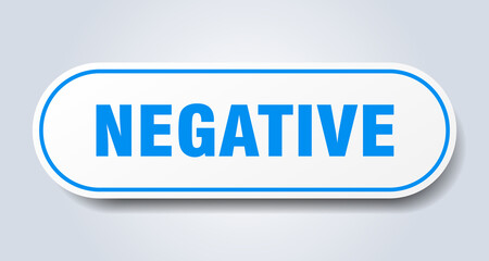 negative sign. rounded isolated button. white sticker