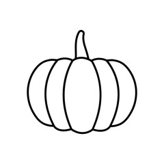 icon of pumpkin vegetable, flat style
