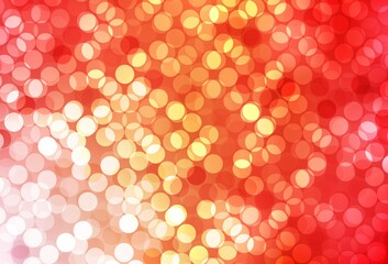 Light Red, Yellow vector background with bubbles.