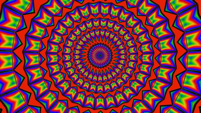 Sacred Geometry Animation. Motion kaleidoscope background. Looped ornamental animation.screensaver for video.
