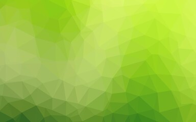 Fototapeta na wymiar Light Green vector polygon abstract background. Triangular geometric sample with gradient. Template for a cell phone background.