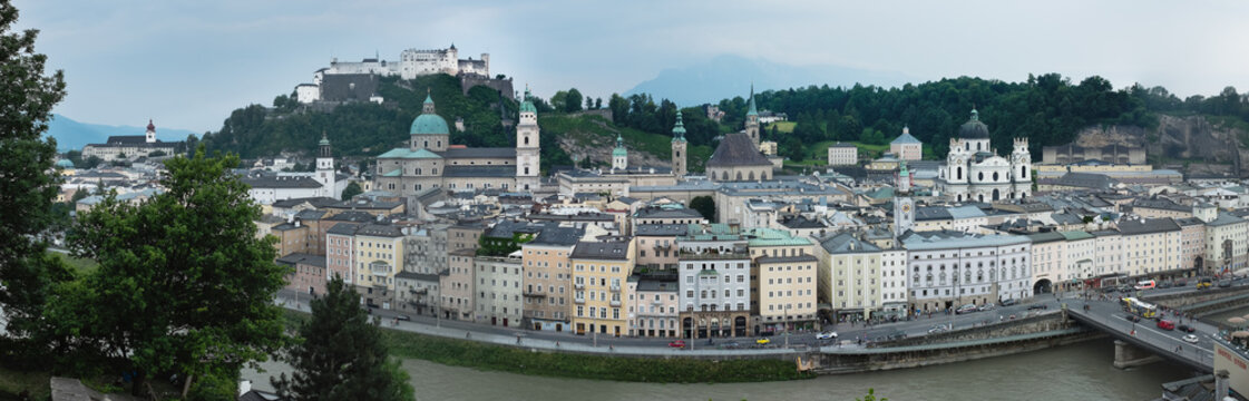 Panorama over the city of Salzburg