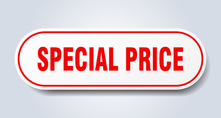 special price sign. rounded isolated button. white sticker