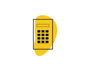 Calculator Flat Icon on white background in vector illustration