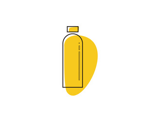 drinking bottles Icon on white background in vector illustration