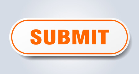 submit sign. rounded isolated button. white sticker