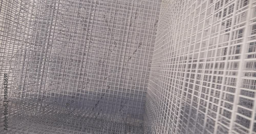 Poster 3d bim model of reinforcement framework of the building