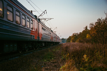 Fototapeta na wymiar An image of the train at close range.