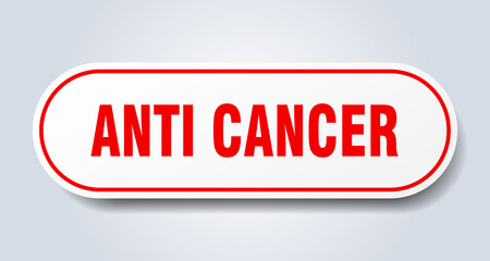 anti cancer sign. rounded isolated button. white sticker