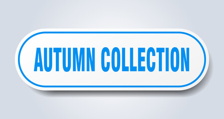 autumn collection sign. rounded isolated button. white sticker