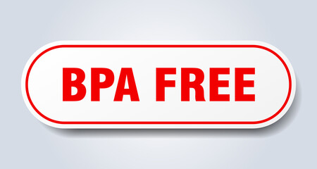 bpa free sign. rounded isolated button. white sticker