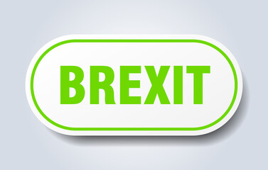 Fototapeta premium brexit sign. rounded isolated button. white sticker