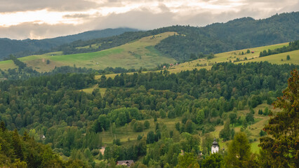 Fototapeta na wymiar Mountains view. Pieniny, Poland.