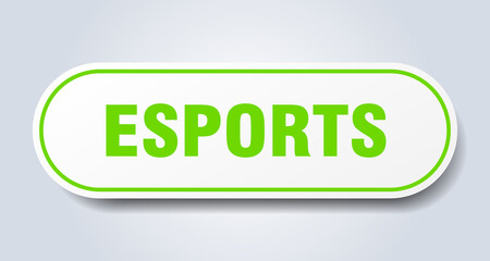 esports sign. rounded isolated button. white sticker