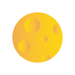 Fototapeta premium full moon icon, flat style