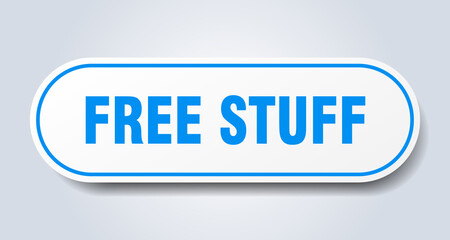 free stuff sign. rounded isolated button. white sticker