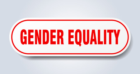 gender equality sign. rounded isolated button. white sticker