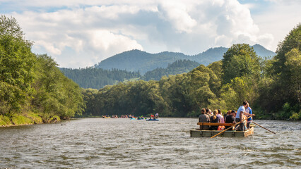 Traditional rafting on the Dunajec Gorge, Pieniny, Poland, © Kamil