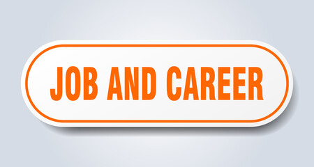 job and career sign. rounded isolated button. white sticker