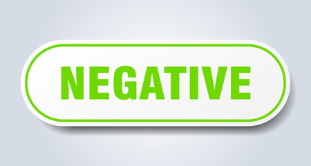 negative sign. rounded isolated button. white sticker