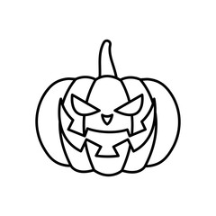 halloween pumpkin icon image, line style