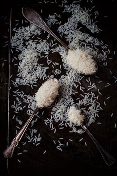 Uncooked basmati rice