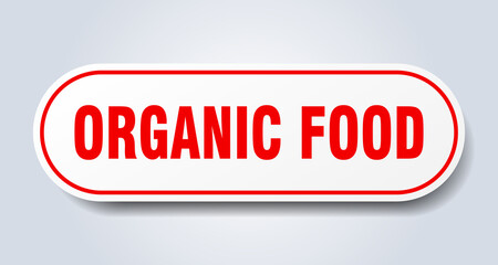 organic food sign. rounded isolated button. white sticker