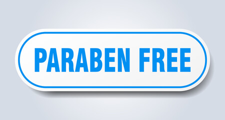 paraben free sign. rounded isolated button. white sticker