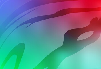 Light Green, Red vector blurred bright texture.