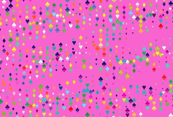 Light Multicolor, Rainbow vector cover with symbols of gamble.