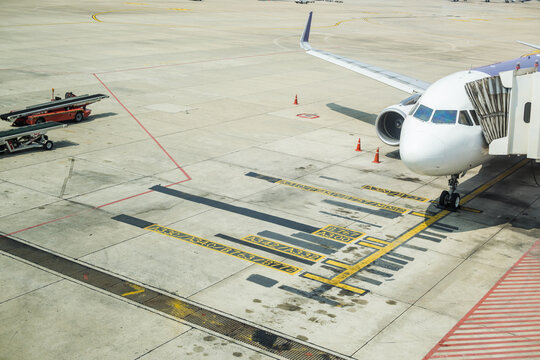 Airplane terminal at the airport
