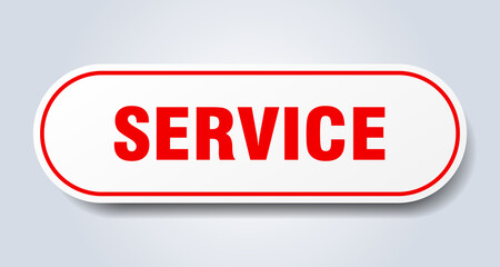 service sign. rounded isolated button. white sticker