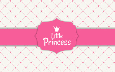 Princess  Background with Crown Vector Illustration © olegganko
