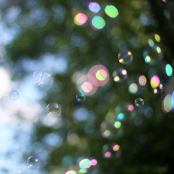 Bubbles And Colorful Bokeh