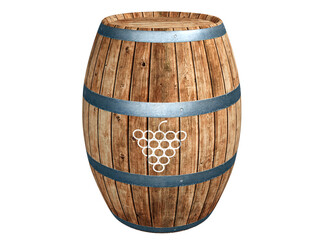 Wooden wine barrel