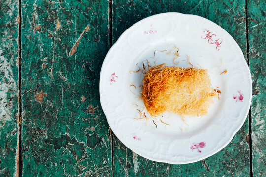 Roasted Kadaif With Stuffed Cheese