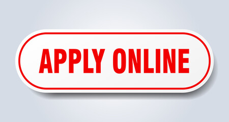 apply online sign. rounded isolated button. white sticker
