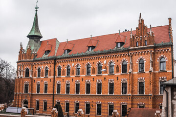 Naklejka na ściany i meble big beautiful house. beautiful architecture of building houses