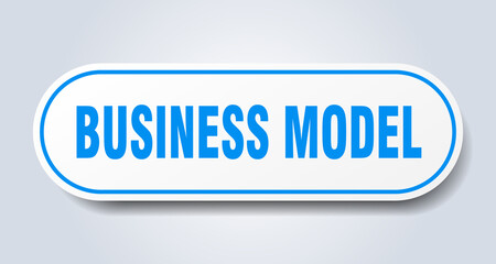 business model sign. rounded isolated button. white sticker