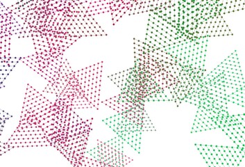Fototapeta premium Light Pink, Green vector backdrop with lines, circles.
