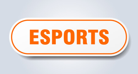 esports sign. rounded isolated button. white sticker